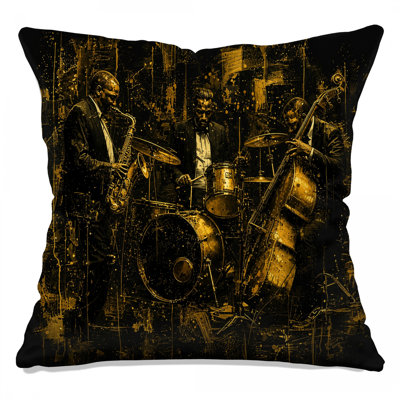 Jazz Music Band Double Sided Throw Pillows