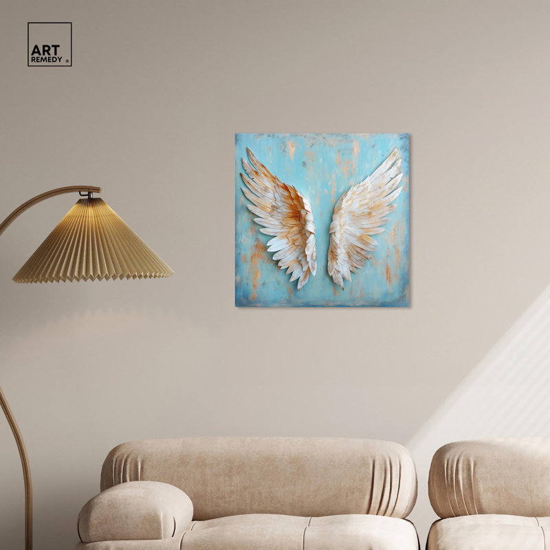 «Weathered Wings I» par Art Remedy, Toile tendue, H 24 po x l 24 po x P 1,5 po