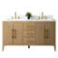 Ensemble de meuble-lavabo double 60 po avec plateau en marbre Chambery-94811323-94811328
