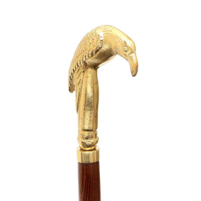 Canne décorative rétro avec poignée en métal et canne - 36 po