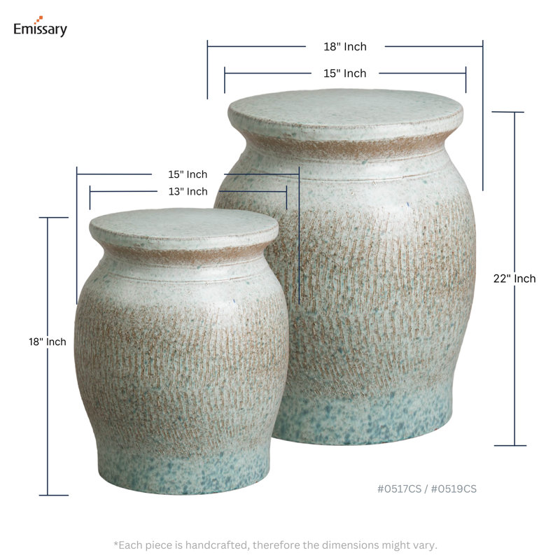 Large Koji Garden Seat, Coastal Splash 18x22"