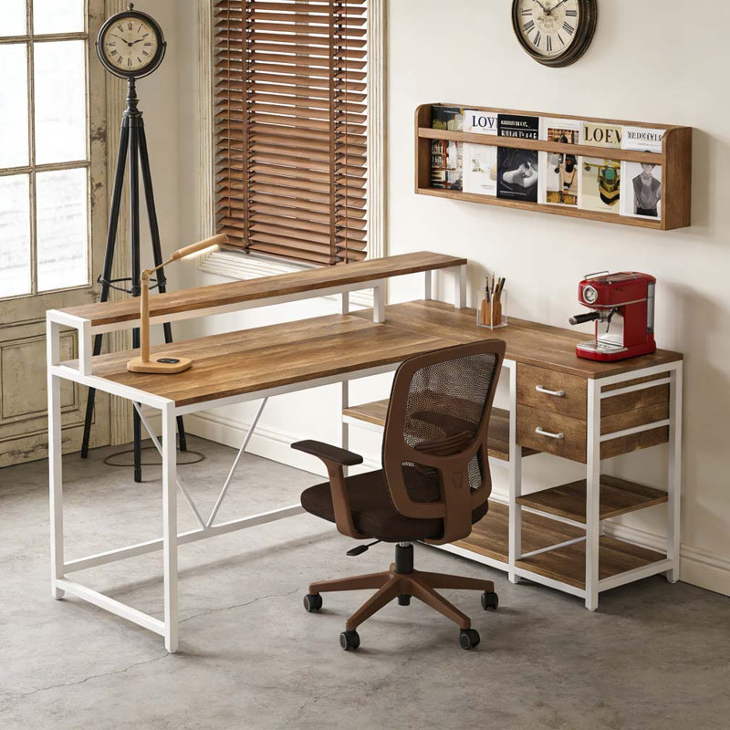 Bureau d'écriture, bureau en L