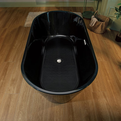 67" x 32" Freestanding Soaking Acrylic Bathtub