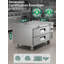 Coolski 48 po. 3,45 pi³ Réfrigérateur commercial à 2 tiroirs en acier inoxydable