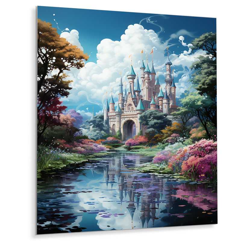 «Fantasy Kawaii Castle Landscape» sur, H 32 po x l 16 po x P 1 po