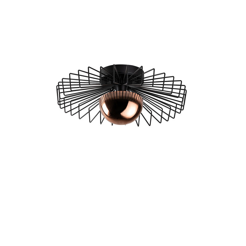 Élégant lustre en métal noir de 17,7 po x 17,7 po x 7,1 po | Comprend un corps et un capuchon en métal, une plaque de base de 5,9 po x 4,7 po | Idéal pour le salon et la salle à manger, 1 x douille G9 (ampoule non incluse), 220 à 240 V, IP20
