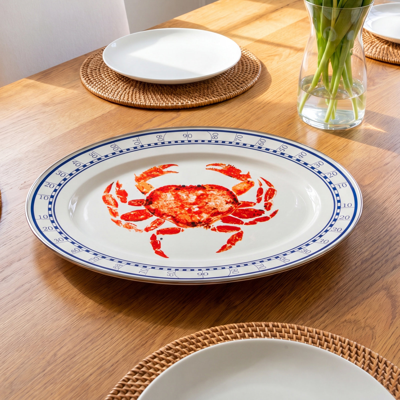 Crab House Enamel Platter