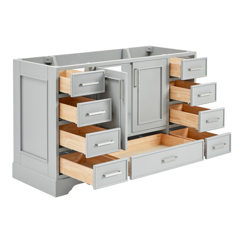 Peightyn 54.75'' Single Bathroom Vanity Base Only, Gray
