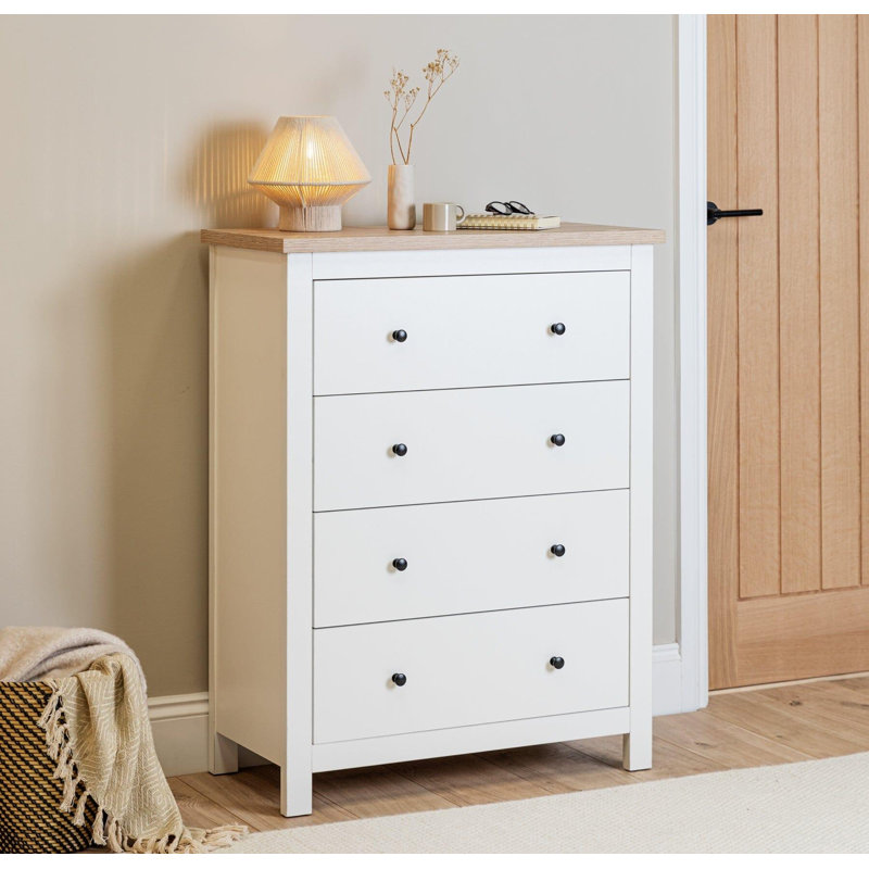 Maryhannah 79cm W 4 - Drawer Chest of Drawers, Alabaster
