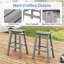  Ensemble 3 pièces de table de bar et de chaises en PEHD pour 2 personnes avec repose-pieds pour piscine de jardin-876399350