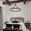 Luminaire suspendu en bois rustique avec 12 lumières pour salle à manger, salon, vestibule, vestibule Farmhouse-1531656898-1531656926-1531656924