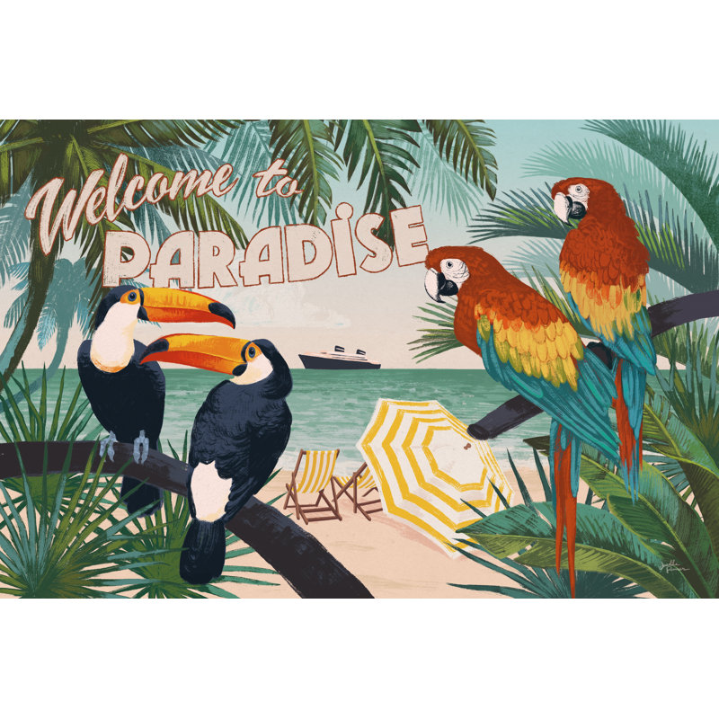 Welcome To Paradise I, H 32 po x l 48 po x P 1,25 po