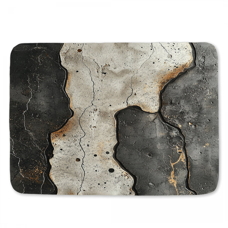 Tapis de bain en béton, décoration industrielle pour salle de bain Steampunk, L 24 po x l 17 po