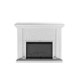 Longo Electric Fireplace in Mirrored