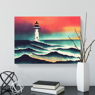 Lighthouse In Watercolour Vol.4 - Wrapped Canvas