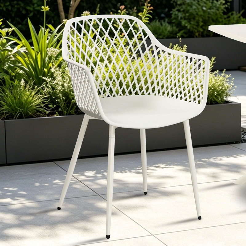 Rimini Patio Dining Armchair, Off-White