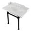 Lavabo console en marbre de Carrare 36 "avec pieds en acier inoxydable, blanc marbre / noir mat Kingston LMS36MOQ0 Kingston Brass-72887935