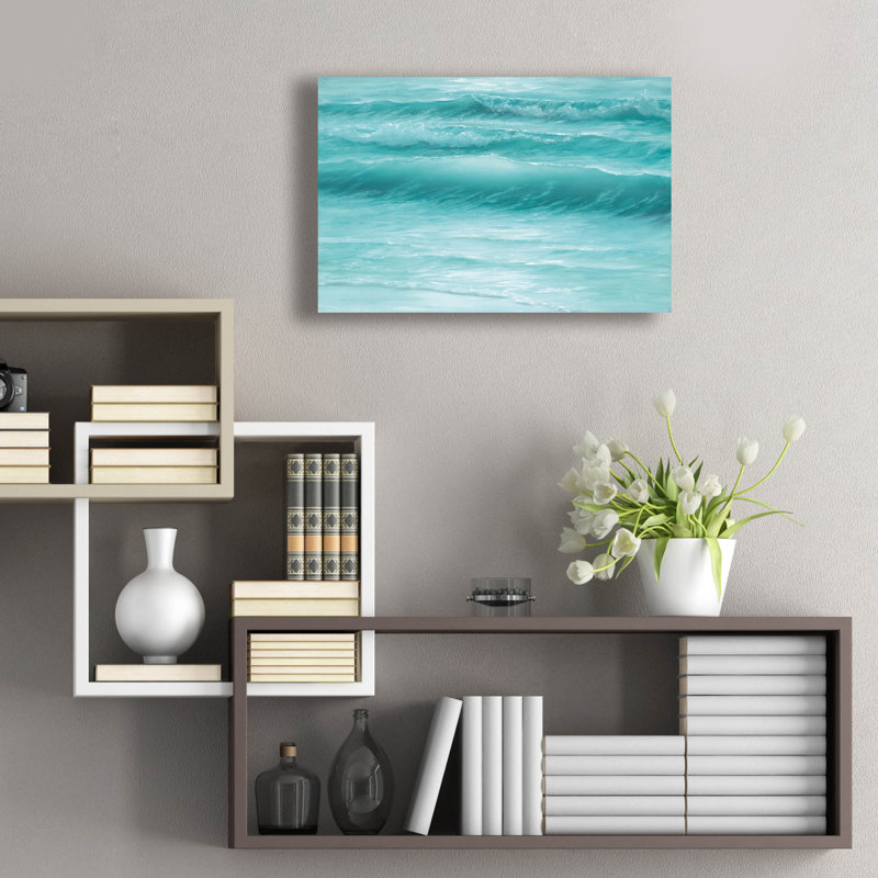  «Light In The Water» par Georgia Janisse, art mural en verre acrylique, 24 po x 16 po, H 16 po x l 24 po