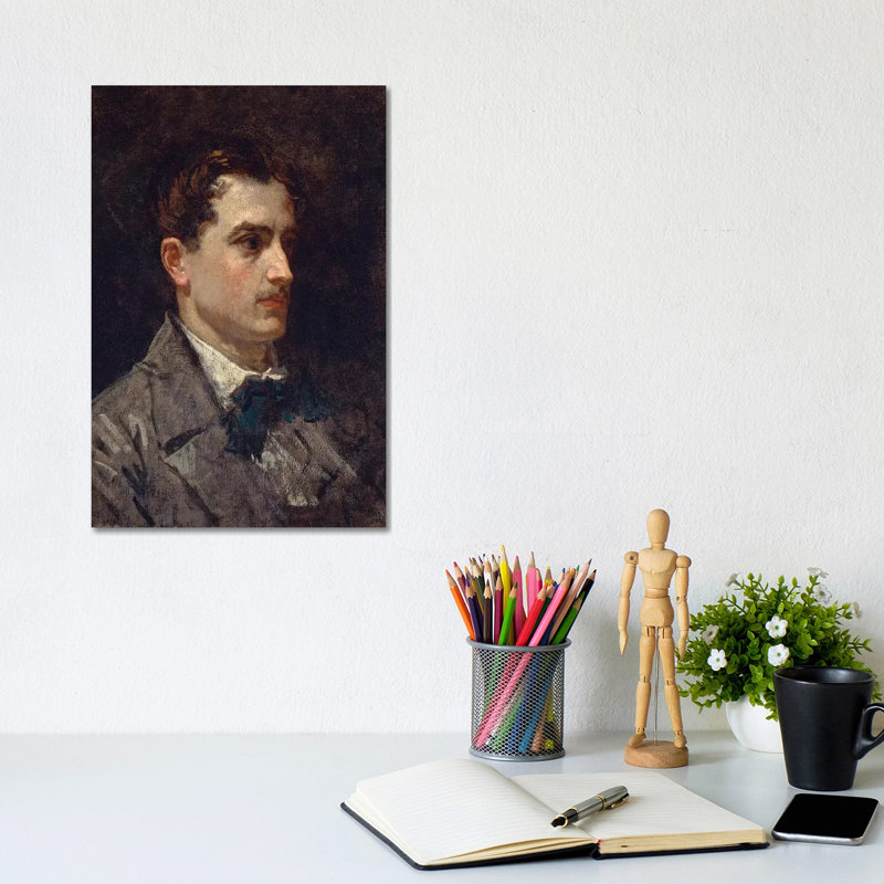Portrait Of Antonin Proust by Edouard Manet - Wrapped Canvas Painting, 30.48cm H x 20.32cm W x 1.91cm D