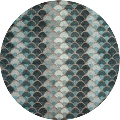 Tapis de zone verte/noire contemporaine