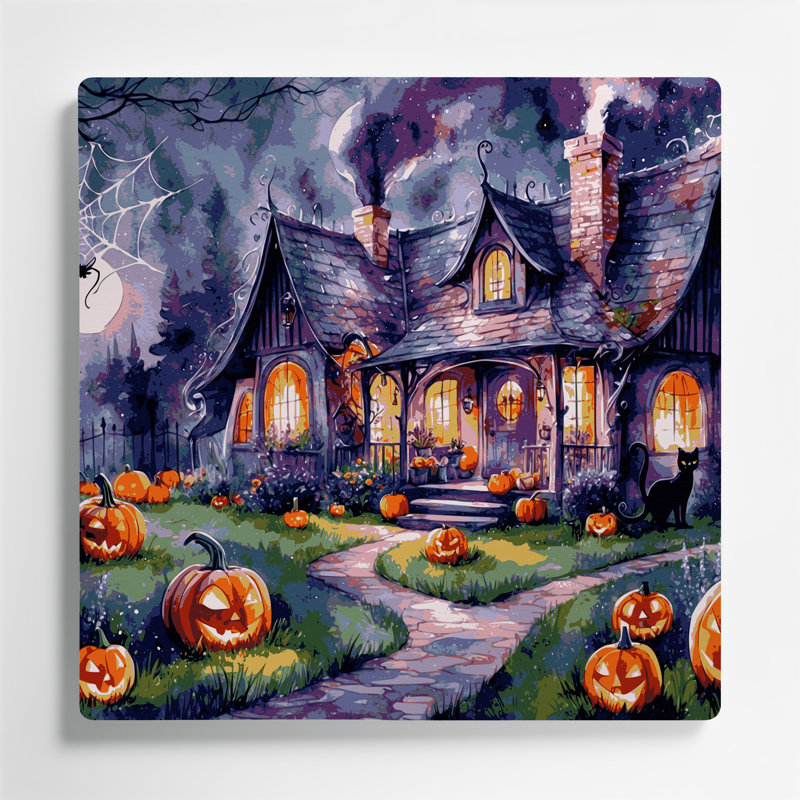 Halloween d'Halloween digne d'Halloween, art mural mauve en métal, H 12 po x l 12 po