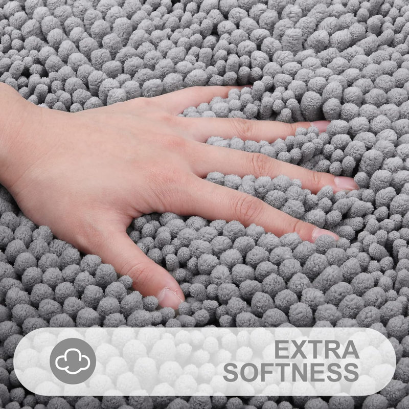 Watervliet Non-Slip Bath Mat, Grey