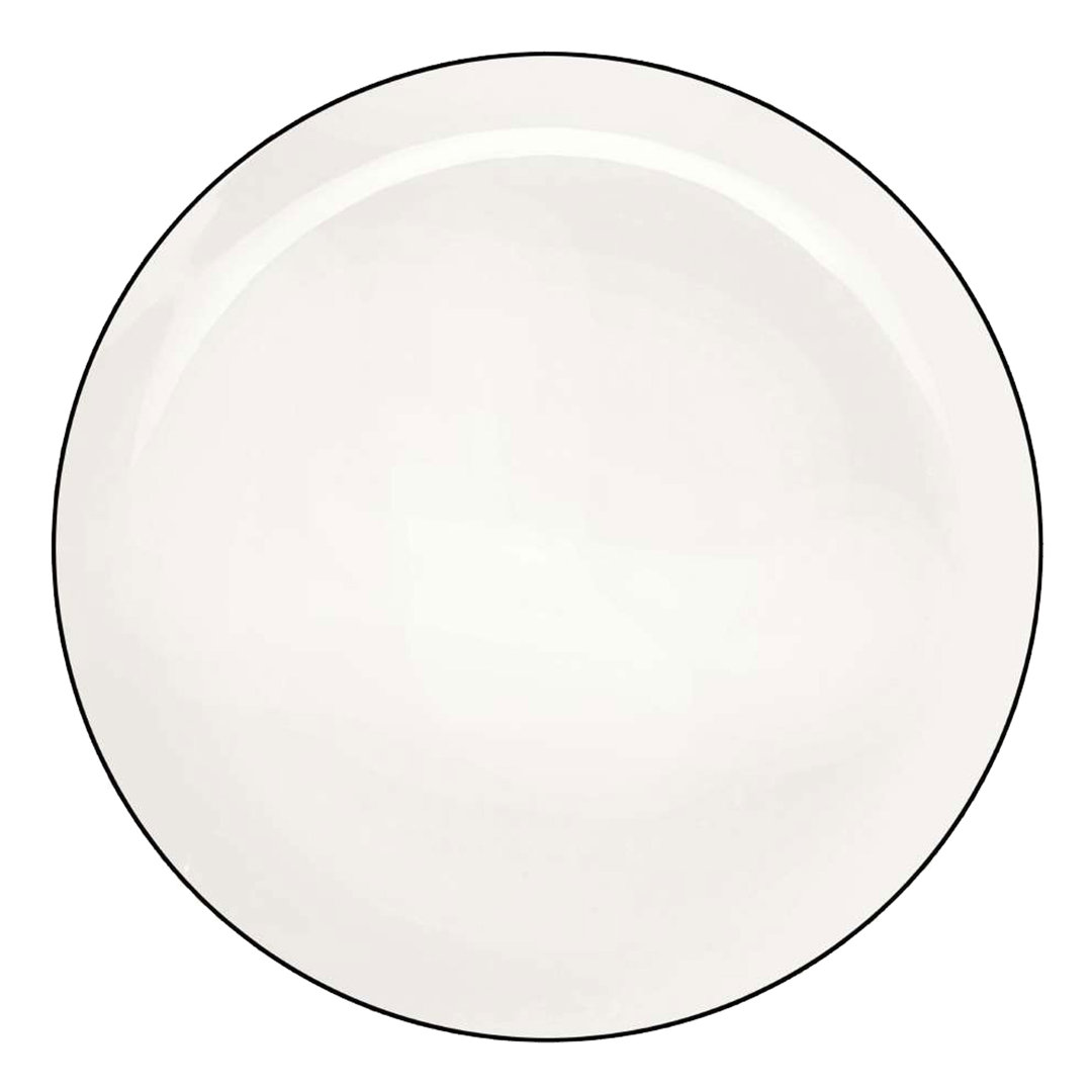 ASA Selection Ligne Noire Teller Flach, Geschirr, Porzellanteller, Fine Bone China, Weiß, 31.5 cm