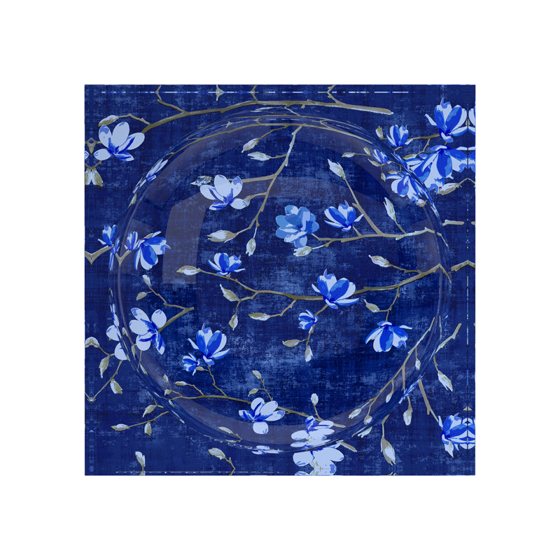 Bloom Delft Blue Acrylic Candy Catchall Dish, 8"W x 8"D x 2"H