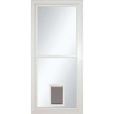 80 Series Pet Split Fullview Storm Door with Retractable Screen (handle sold separately)