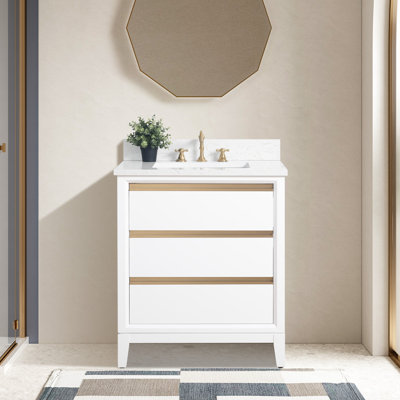 30 Single Bathroom Vanity with Top