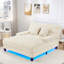 Chaise longue rembourrée en chenille moderne avec dossier réglable et bande lumineuse à DEL-117321764