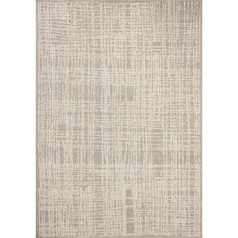 Amber Lewis x Loloi Bexley Natural / Dove Area Rug, Rectangle 2'7" x 4'