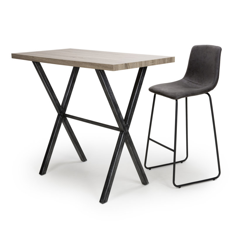 Basinger Rectangular Dining Table with Iron Base