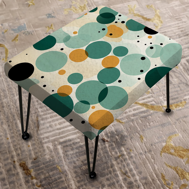 Motif à pois Zen Serenity - Repose-pieds rectangulaire à pois