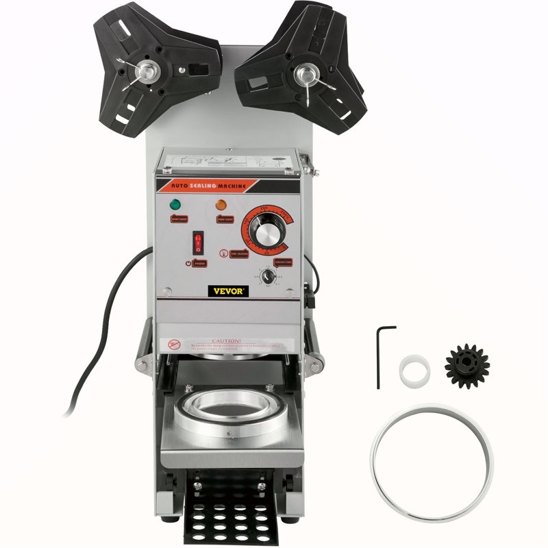 Machine de scellage de gobelet semi-automatique, scelleuse de gobelet à thé 300-500 tasses / h, scelleuse de gobelet argent Boba, scelleuse de gobelet Boba de diamètre 90 / 95Mm avec panneau de contrôle pour thé au lait bullé