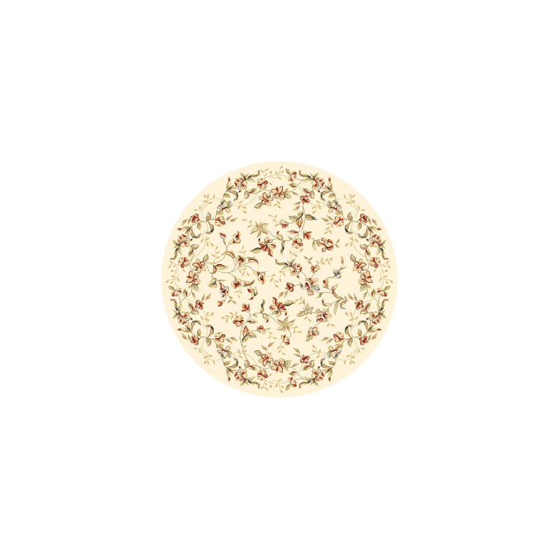 Carolane Performance Floral Rug, Round 8'