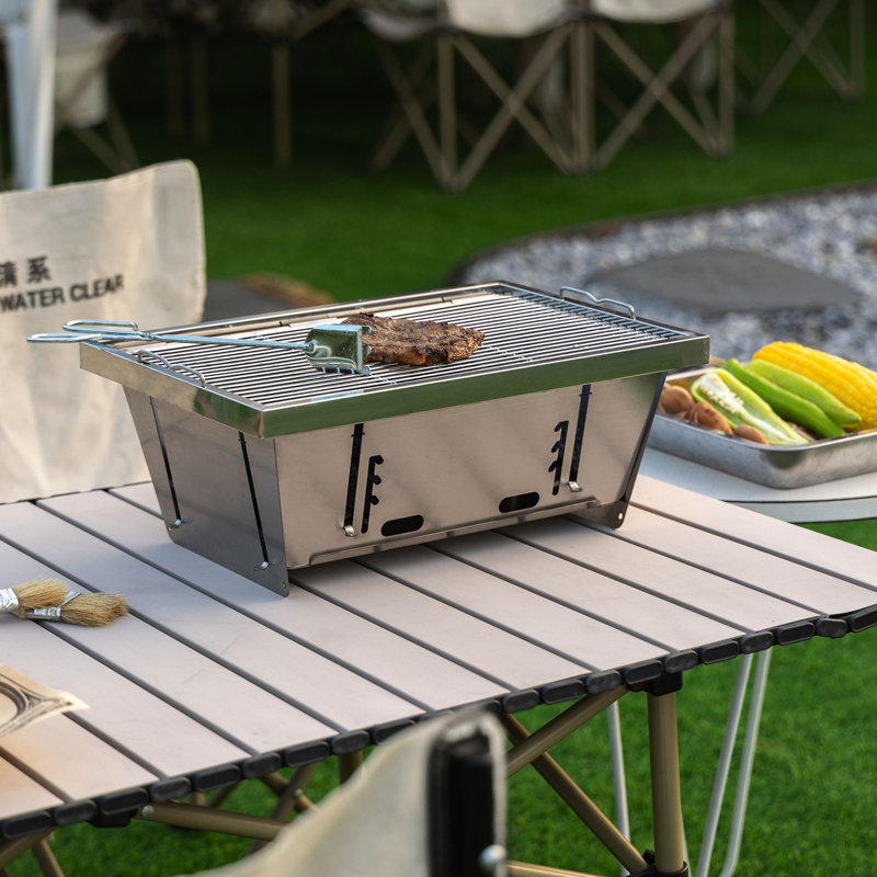 Ensemble de barbecue pliable pour barbecue au charbon de bois pour l'extérieur