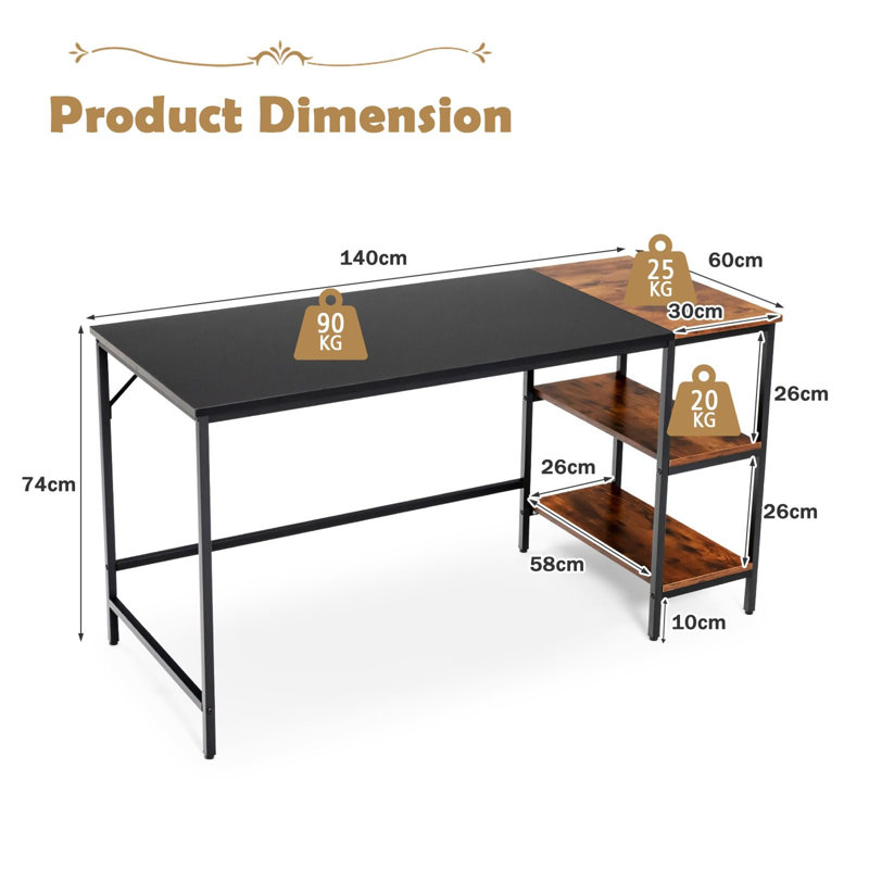Berghauser Writing Desk, Black