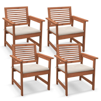 Chaise de salle à manger d'extérieur avec coussin Barbaraa