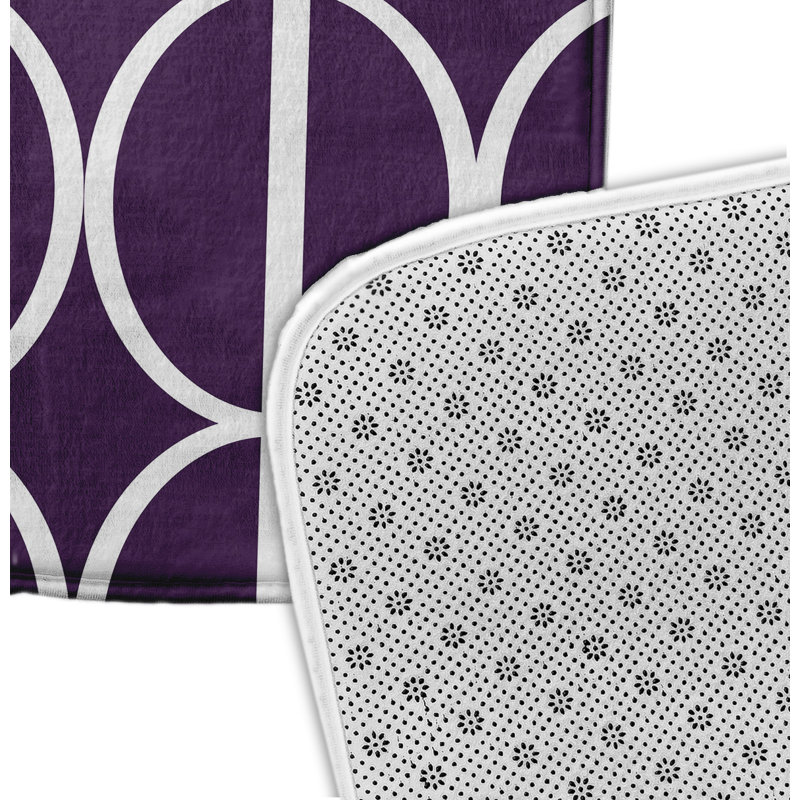 Tapis de bain ovale Go Round Lemmon, H 18 po x L 30 po, Mauve
