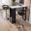 Lakisha Swivel Adjustable Height Counter Stool with Metal Frame-28785591