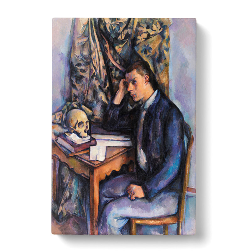 Young Man and Skull by Paul Cezanne - Wrapped Canvas, 50cm H x 35cm W x 3cm D