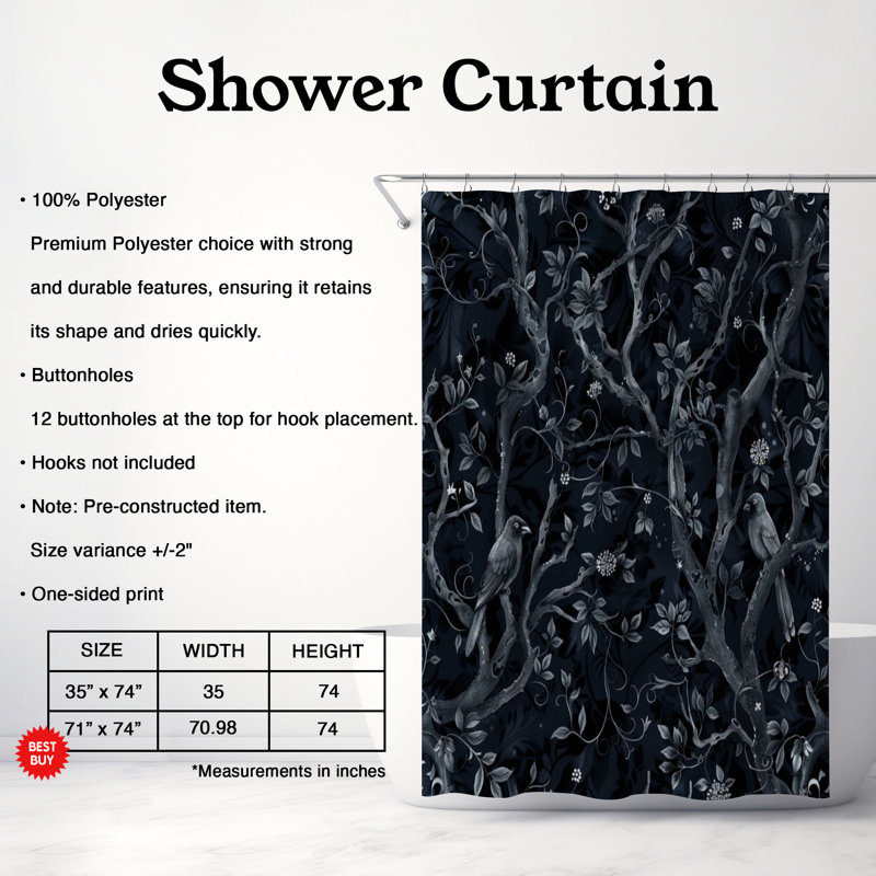 Gothic Violet - Premium Shower Curtain, 74"H x 71"W