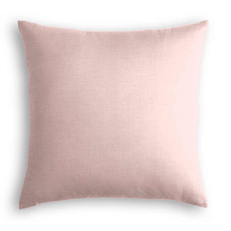 Linen Reversible Pillow Cover, 26" x 26", Blush Pink, Down