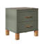 Table de chevet 2 tiroirs Traditional avec pieds en bois massif (ensemble de 2)-274014675-274014685