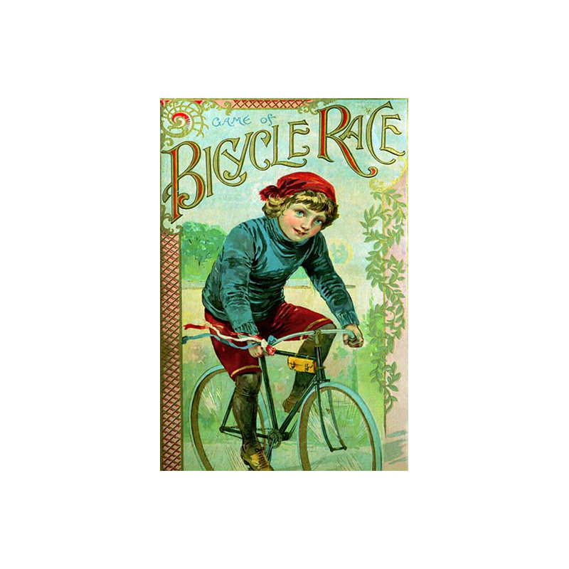« game of bicycle course », affiche rétro, H 30 po x l 20 po x P 1,5 po