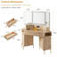 Meuble-lavabo de coin 48 po avec miroir à 3 DEL-276223099