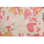 Tapis crème / rose noué à la main de conception unique 4 pi 8 po x 7 pi 9 po New Age