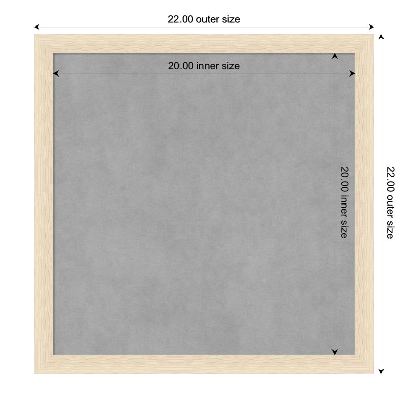 Tableau magnétique encadré Musa Woodgrain, H 22 po x l 22 po