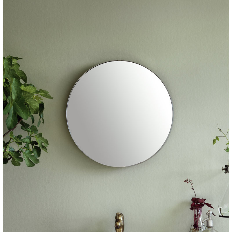 De Soto Metal Wall Mirror, White